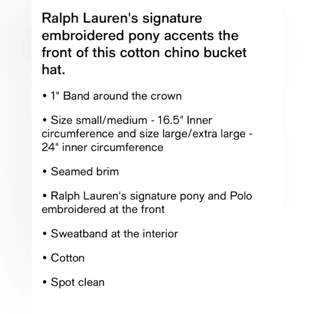 LAST ONE! Polo by Ralph Lauren Chino Bucket Hat - Picture 3 of 5